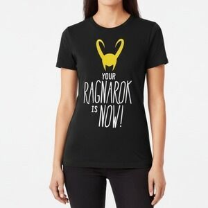 Marvel Thor Ragnarok Now Juniors T-Shirt Size Large‎ Graphic Tee Black Short